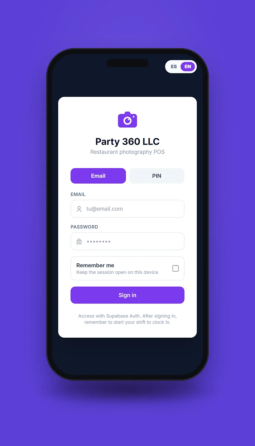 Party 360 POS — POS y Plataforma Operativa