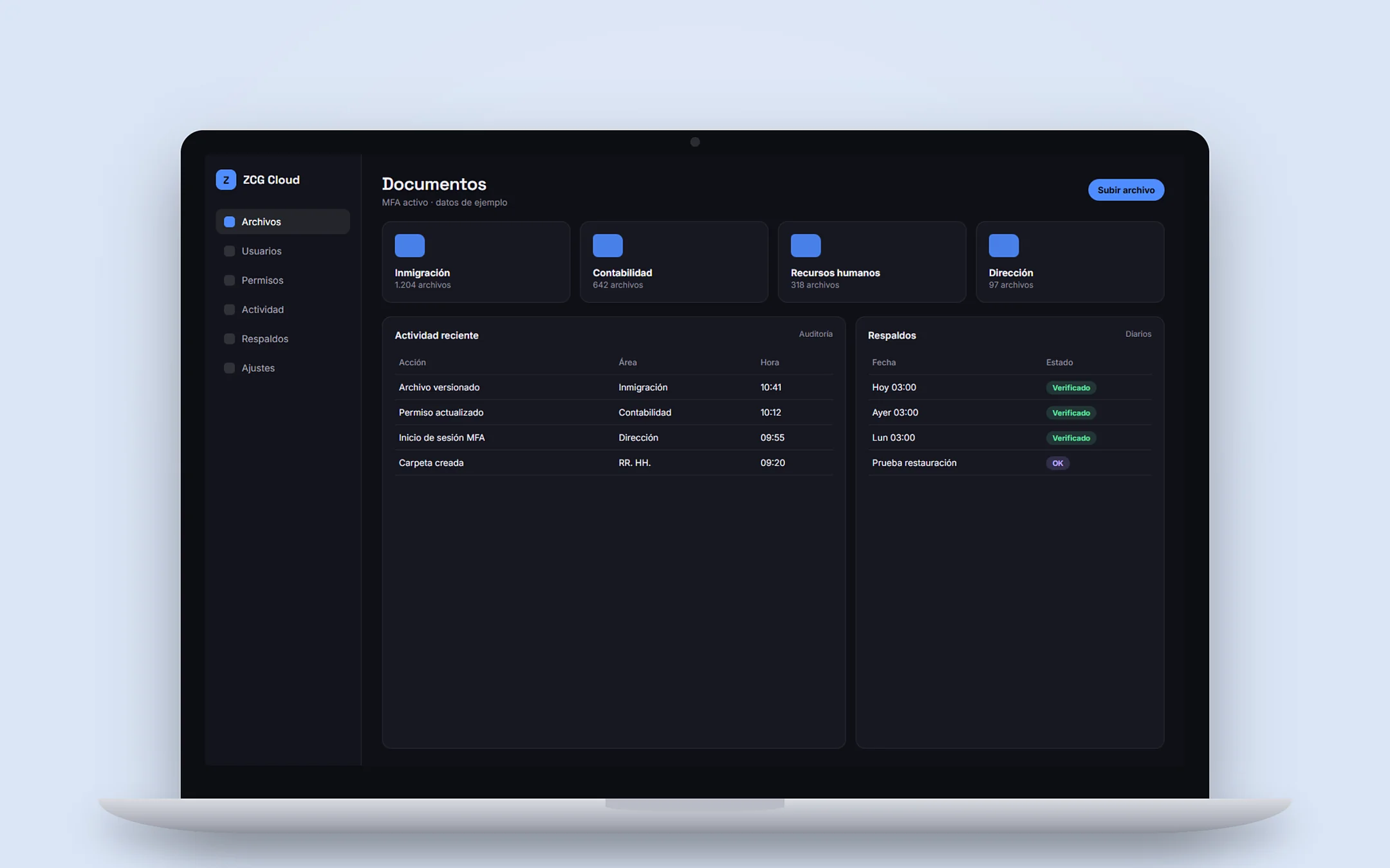 ZCG Cloud Portal & Cloud Drive — Infraestructura Cloud y Portal Interno